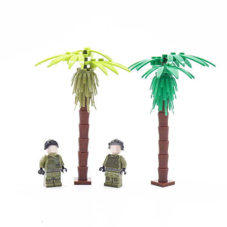 City Military Accessories Building Blocks MOC Weapon DIY Green Bush Flower Grass Tree Plants Toys Friends LegoINGlys City Bricks