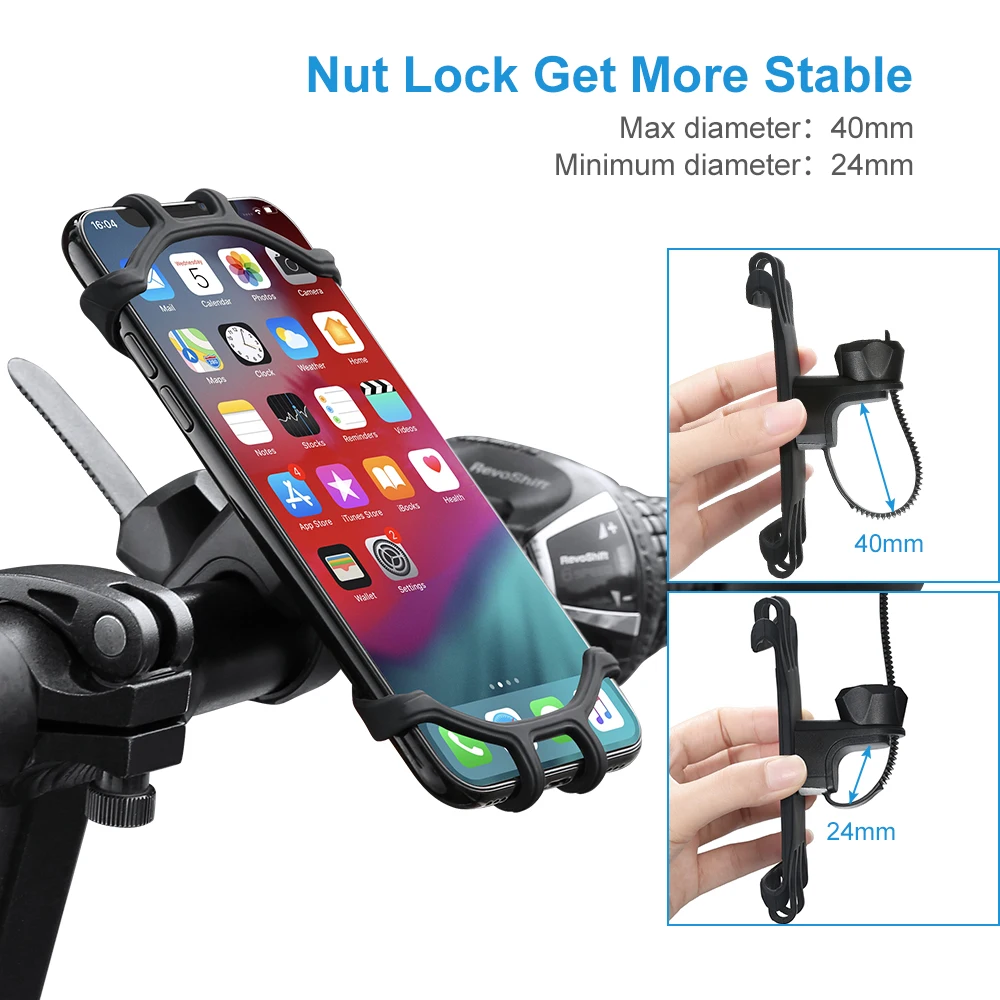 FLOVEME Fahrrad Telefon Halter Silikon Telefon Stehen Halterung Motorrad Fahrrad Telefon Halter Len