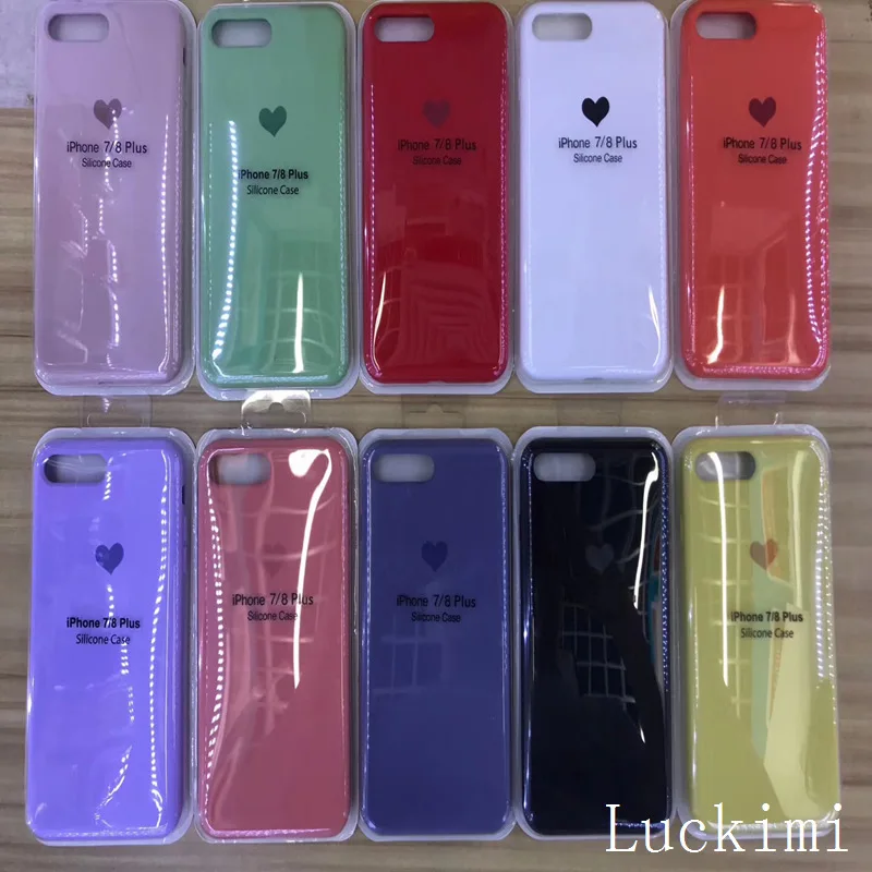 

For iPhone 6S 6 7 8 Plus X XS Max XR fully wrapped ultra-thin liquid silicone phone love case cover