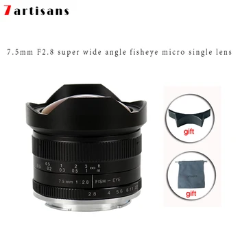 7artisans 7.5mm f2.8 fisheye lens 180 APS-C Manual Fixed Lens For E Mount Canon EOS-M Mount Fuji FX Mount Hot Sale Free Shipping