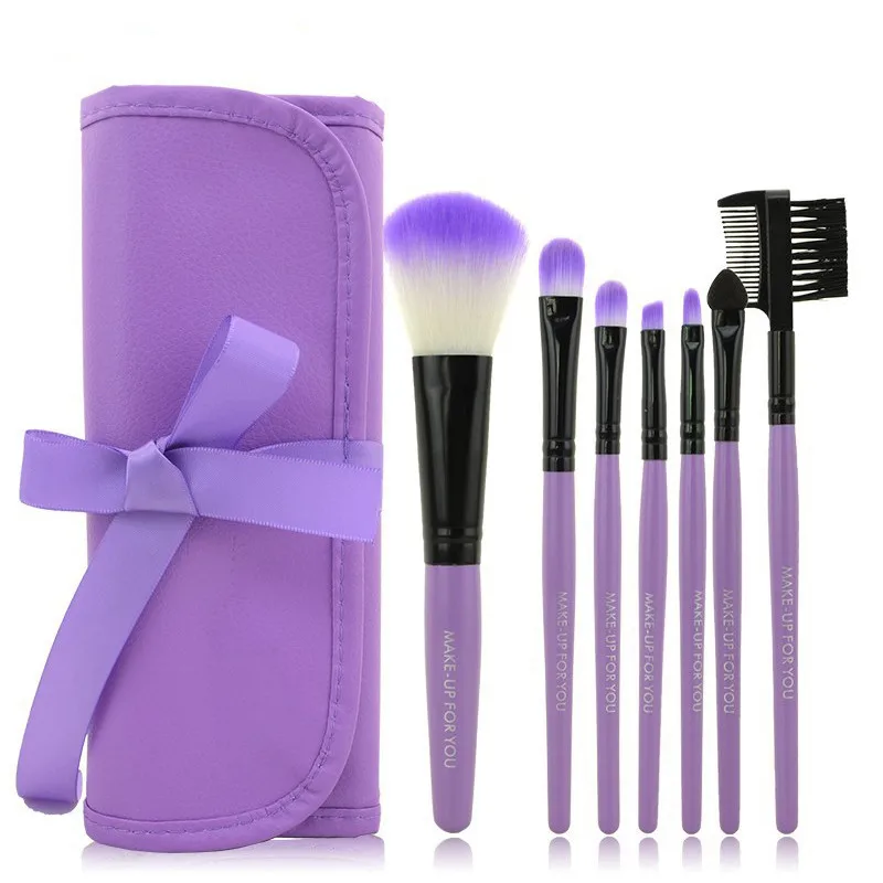 Hot 7pcs Kit Makeup Brushes Professional Set Cosmetic Lip Blush Foundation Eyeshadow Brush Face Make Up Tool Beauty Essentials