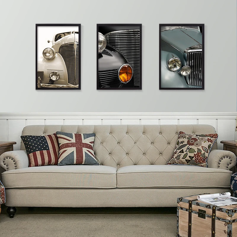 

Vintage Car Motorcycle Posters and Prints Minimalist Art Canvas Painting Black and White Wall Picture for Bedroom Decoration