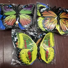 5pcs/lot,40cm mix color large plastic decorative butterfly,single/double layer,outdoor venue layout, stage layout,wedding
