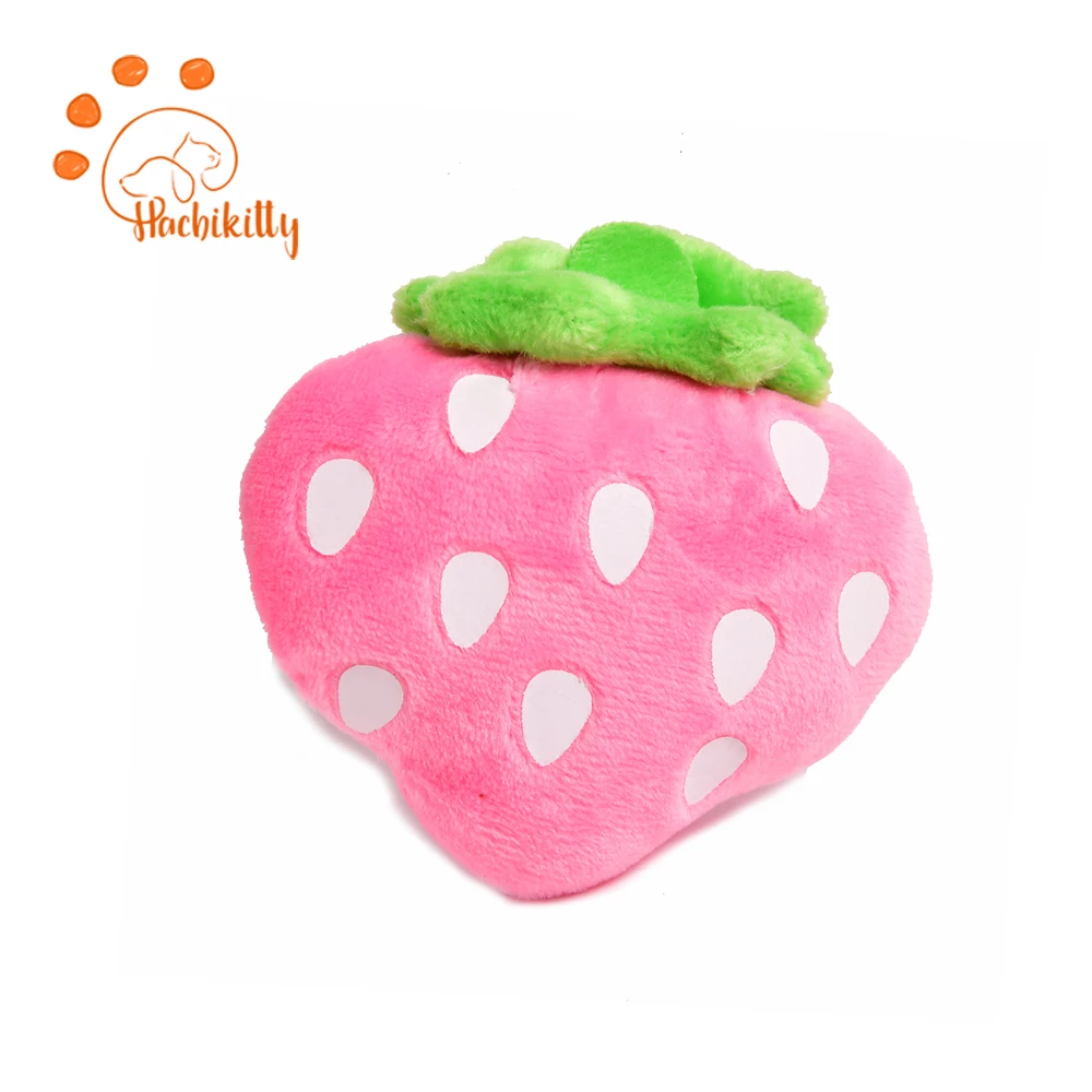 Squeak Toy for Dog Strawberry Chew Dog Toys for Large Small Dogs Fruit