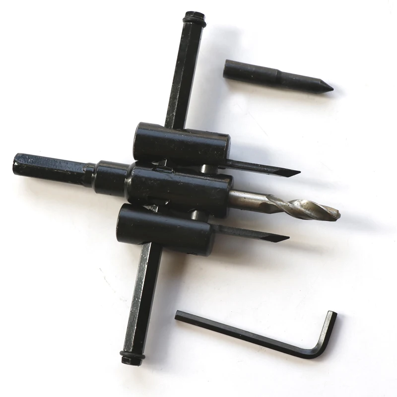 

Adjustable Wood Drywall Circle Hole Drill Cutter Bit Saw Use 30mm to 120mm Circle Hole Saw Cutter Drill Bit