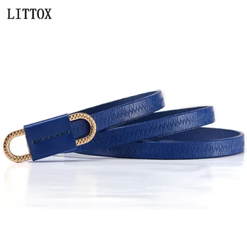 

LITTOX fashion style belts for women cow genuine leather high grade quality alloy buckle ceinture femme