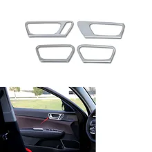 YAQUICKA 4Pcs Interior Car Styling Inner Door Handle Bowl Cover Bezel Decor Frame Trim Sticker For Kia Optima K5 2016 2017