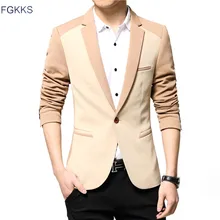 FGKKS 2017 New Spring Marke Blazer Männer Mode Jacke Für männer Mäntel Casual Einzelnen Blazer Männliche Kleidung Größe M-3XL