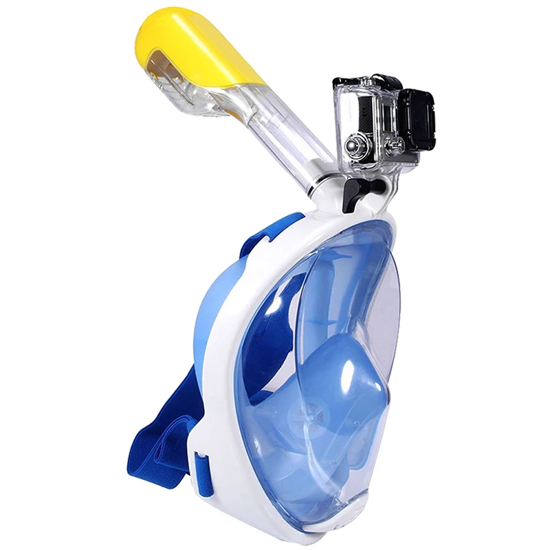 

Swimming Diving Snorkeling Full Face Mask Surface Scuba for Gopro S/M Blue