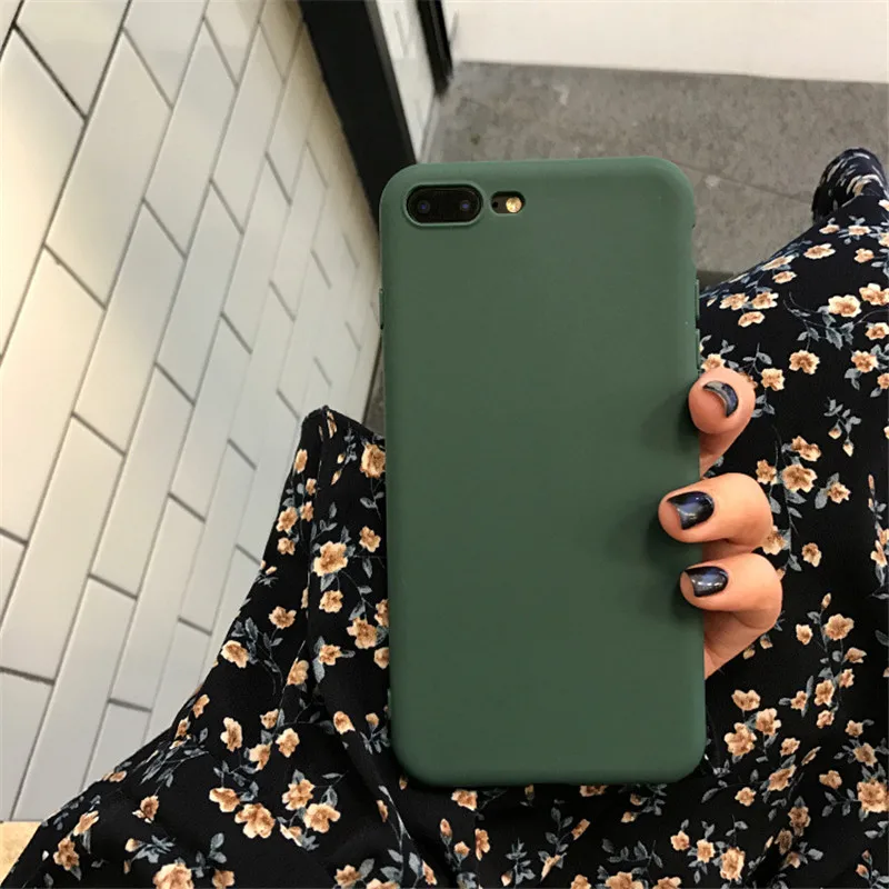 Для iPhone X/8/7 Plus чехол из мягкого силикона ТПУ противоударные сумочки чехлы для