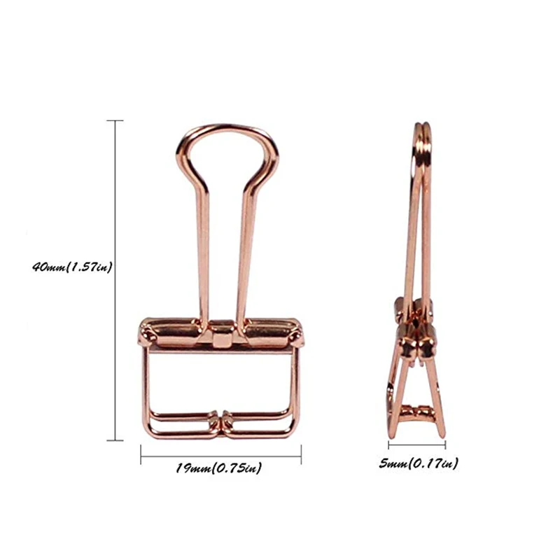 32mm pink gold drawing clip