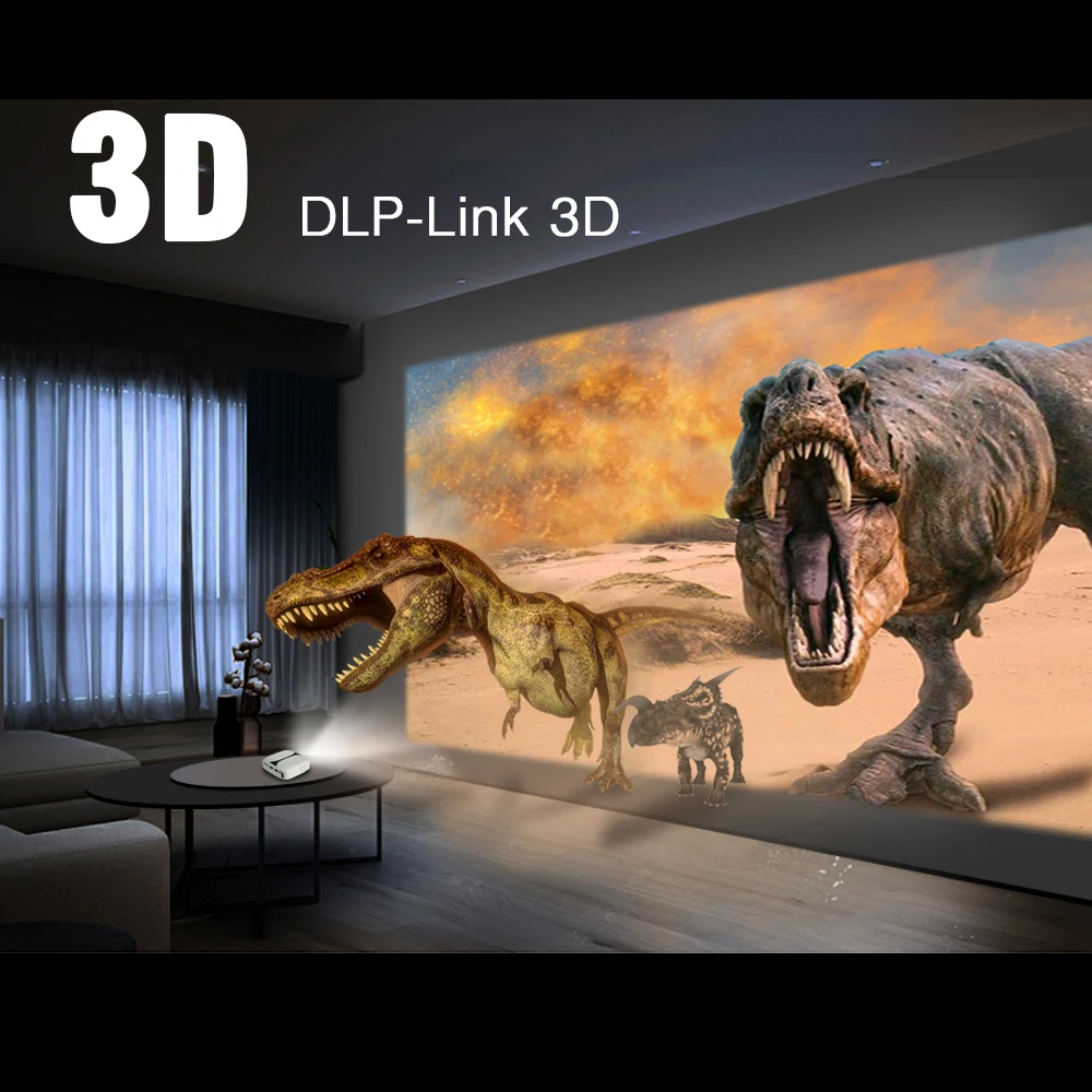  BYINTEK UFO R7 Cheapest 3D Projector DLP Mobile WIFI Pocket HD Portable Mini LED Projector with Bat - 32917238329