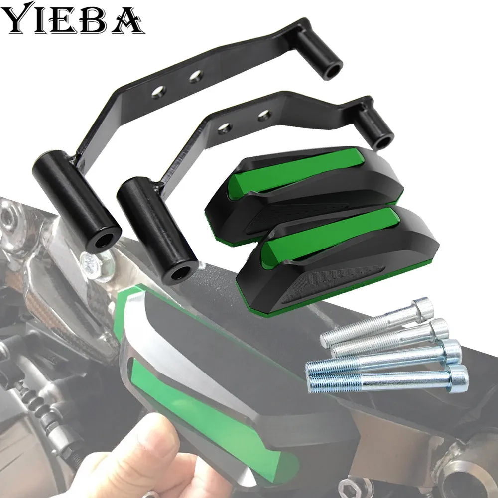 Рамка Ползунки Краш защита двигателя накладка алюминиевая боковая для Kawasaki Ninja