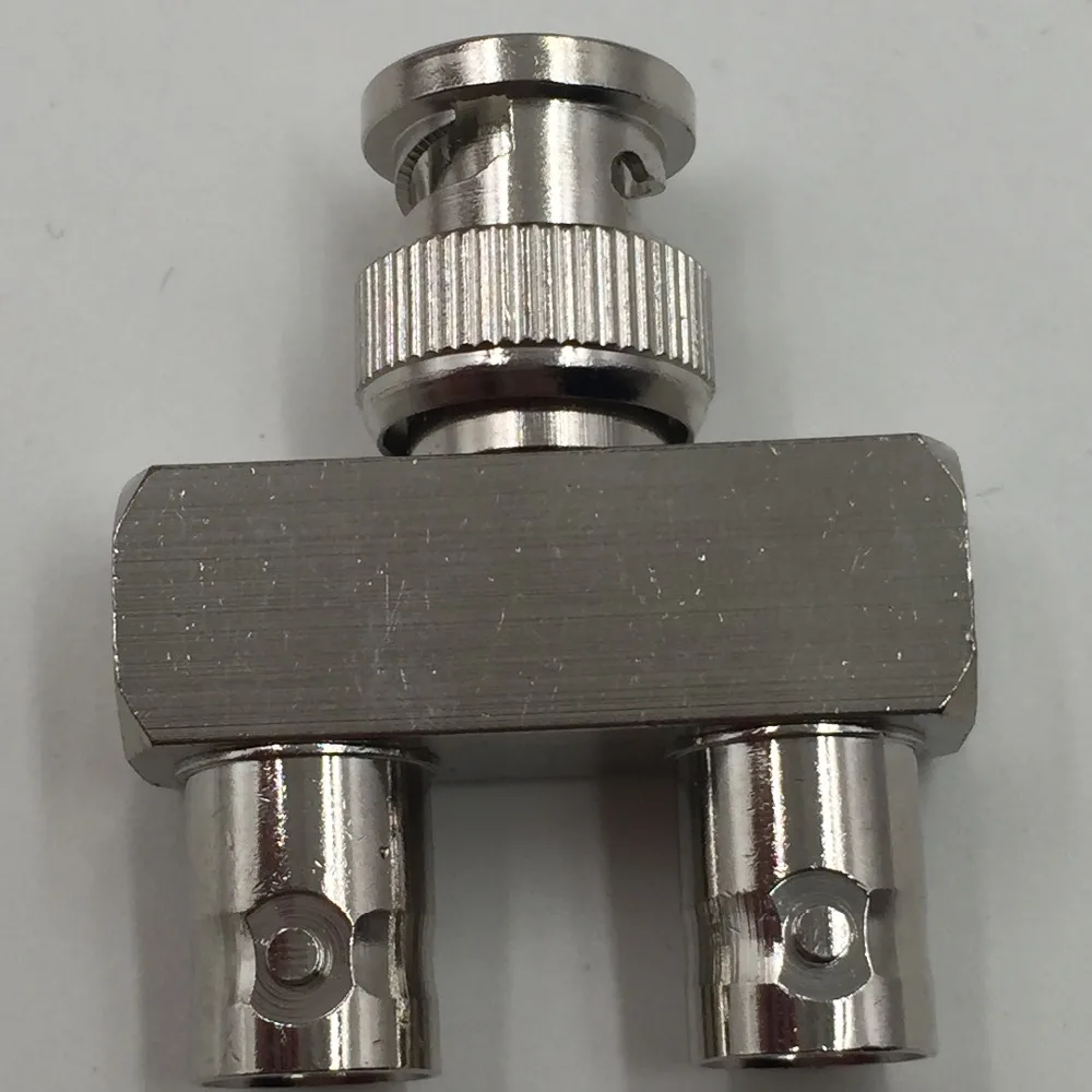 

1pce Adapter BNC male plug to 2x BNC female jack Y type Splitter connector 1M2F
