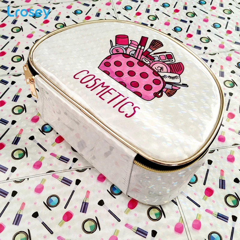 PU Laser Magic Color Makeup Organizers Fashion large capacity portable Travel Cosmetic Bag bathroom waterproof wash Storage Bags