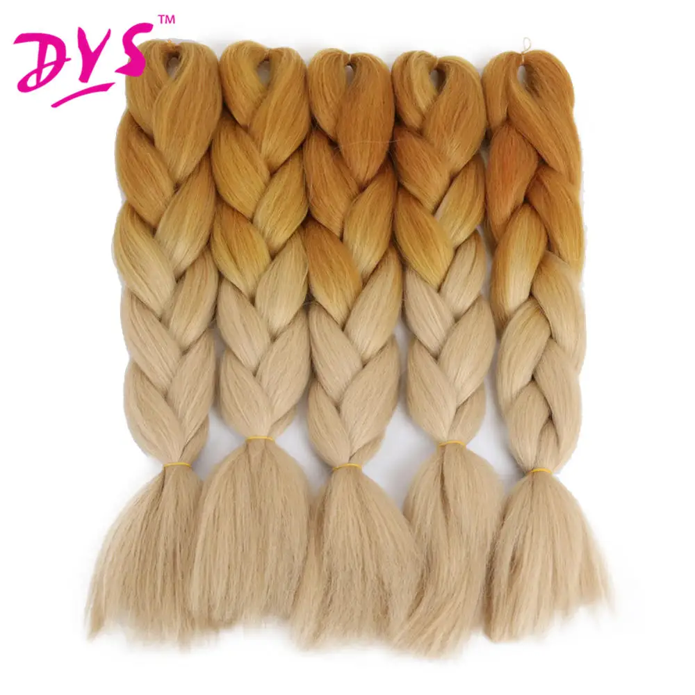 Deyngs, два тона, серый/фиолетовый, Омбре, канекалон, плетеные волосы, кудрявые, прямые волосы для наращивания, африканские синтетические плетеные волосы, 100 г/шт - Цвет: #5