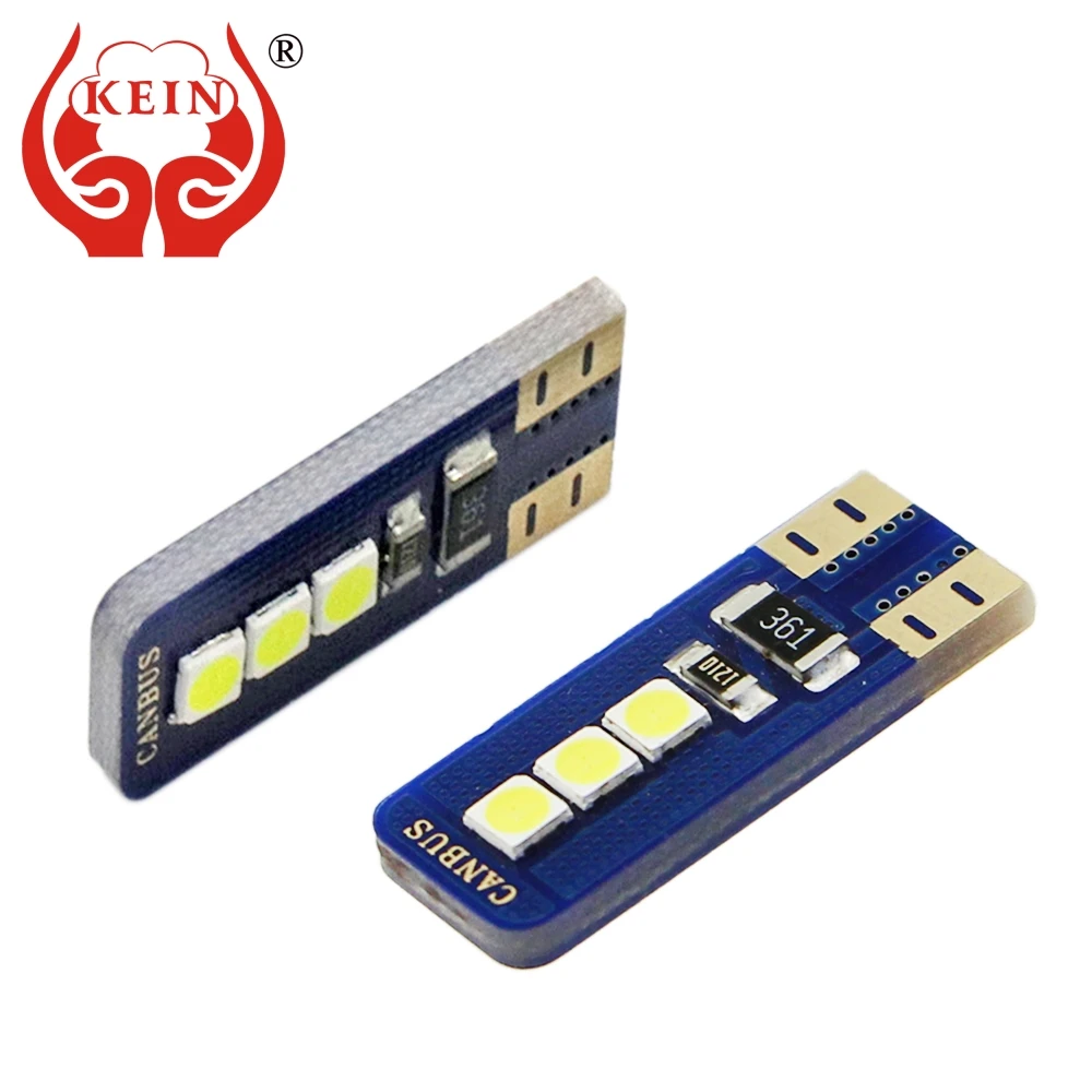KEIN 2 шт. супер яркий 3030 led t10 автомобильный светильник w5w 194 6smd боковая танкетка для