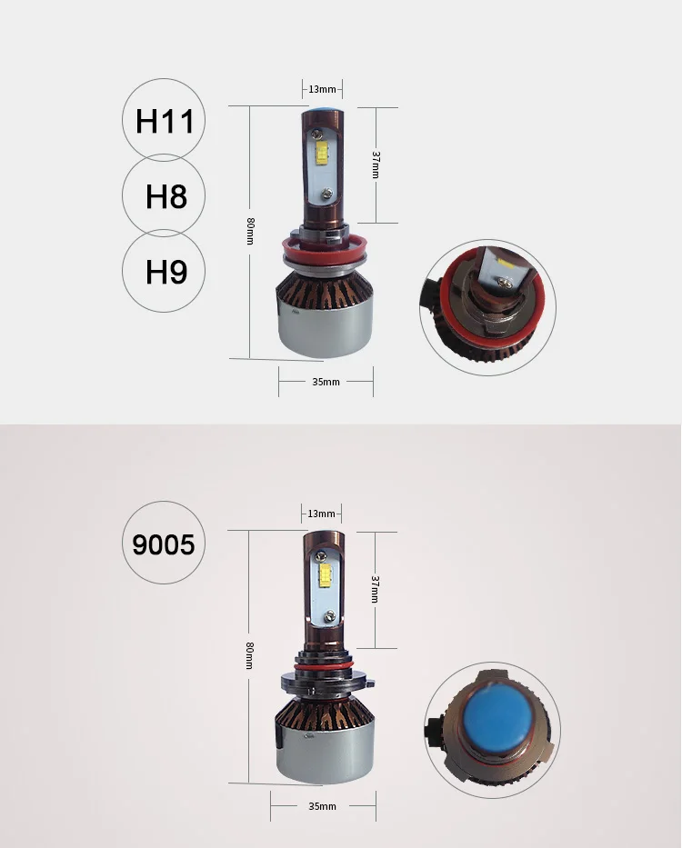 Светодиодный лампы для передних фар 9600Lm H1 H4 H11 H7 9005 9006 9012