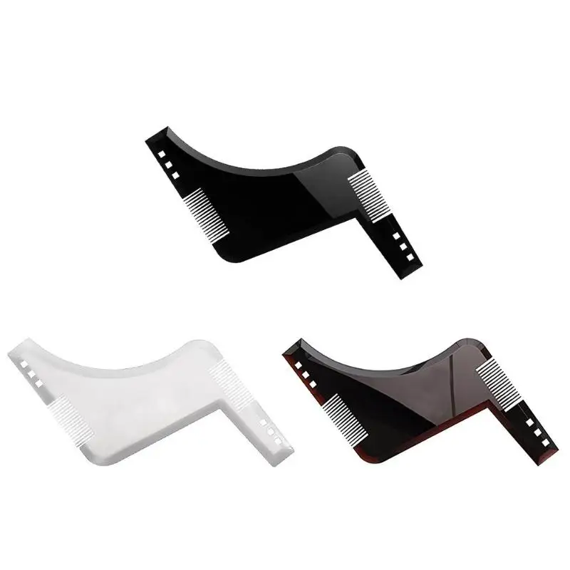 Double-sided Beard Shaping Template Comb Transparent Men's Beards Combs Beauty Tool for Hair Beard Trim Templates