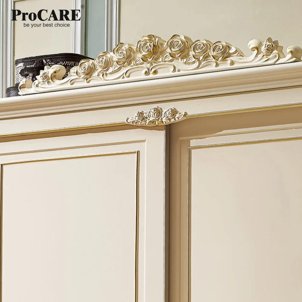 الفاخرة الأوروبية والأمريكية نمط نوم الأثاث روز سلسلة دولاب بباب منزلق الحجرات