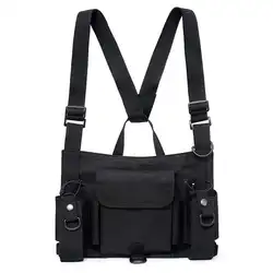 Модная нагрудная сумка тактические сумки на плечо хип хоп Уличная Мужская функциональная поясная сумка регулируемые карманы носимый жилет