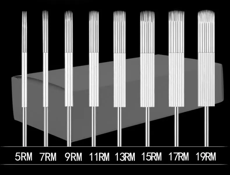 50 шт/партия профессиональные иглы татуировки 7RL одноразовые Ассорти стерильные 7 иглы с круглым наконечником для татуировки боди-арт