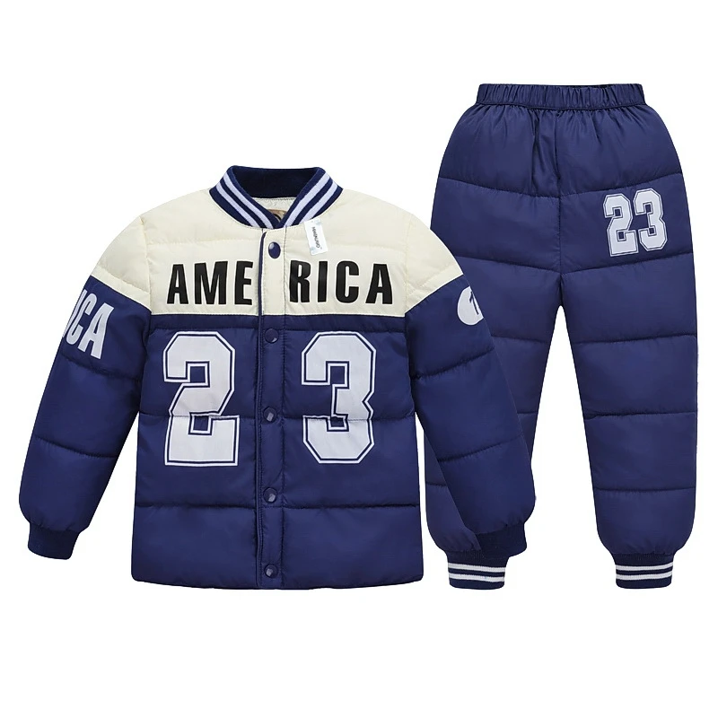 

Children's Winter Jacket Girls Down Coats Soft Baby Boy Winter Children Set Clothing Pants for Boys Kids Clothes Indoor Wear