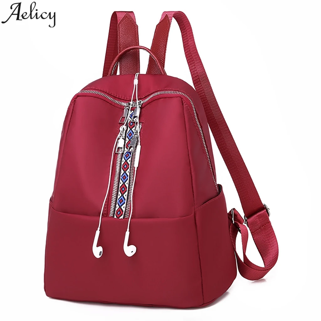 

Aelicy Women Vintage Oxford Backpack External Frame Student School Shoulder Bag Leisure High Quality Folding Traveling Mochila