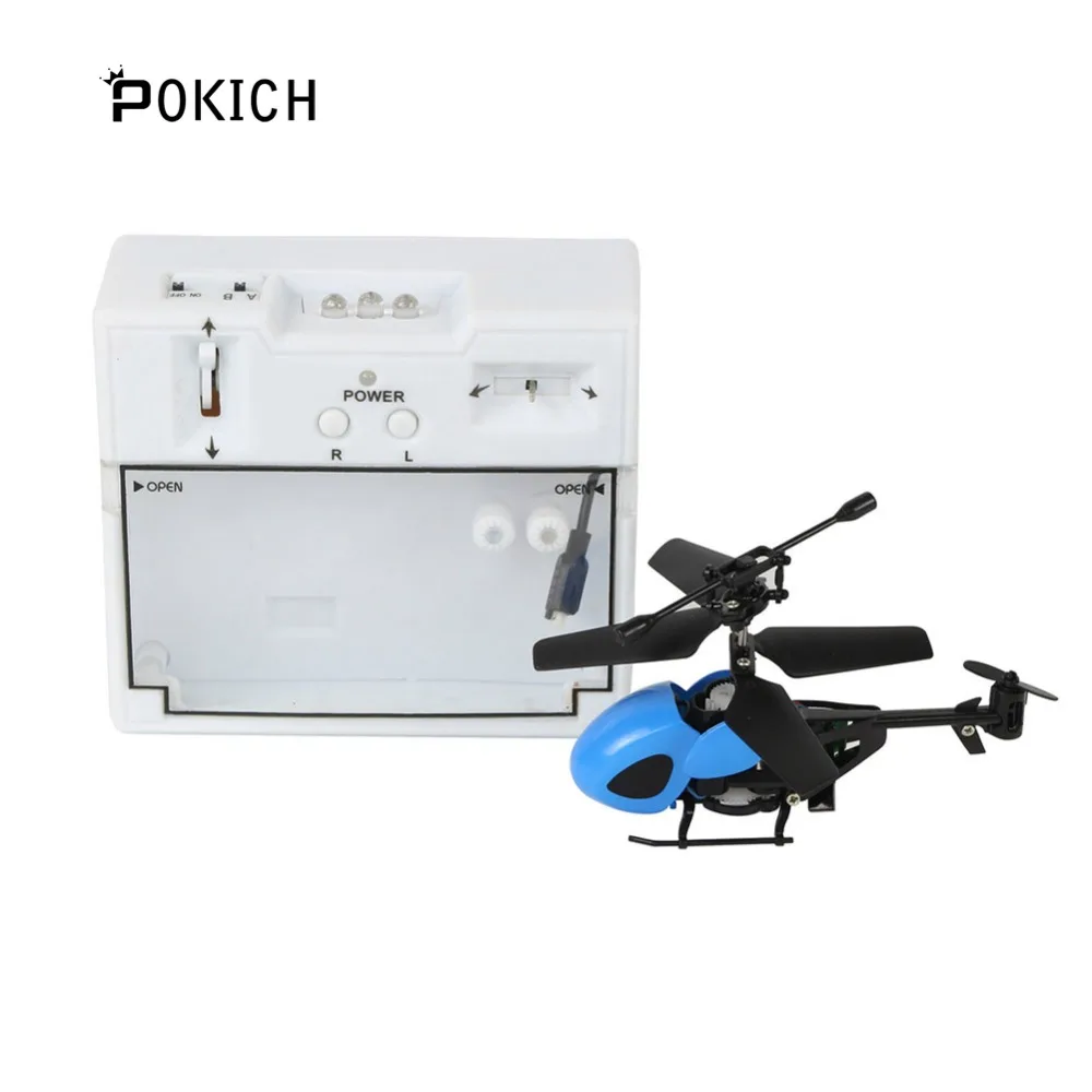 Pokich RC 2CH Мини вертолет Радио дистанционное управление микро Дрон 2 канала игрушка