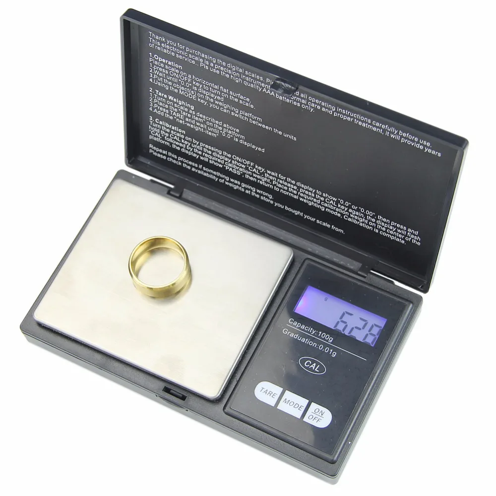 100g 0 01 Digital Jewelry Scale Dual Weight font b Electronic b font Mini Pocket LCD