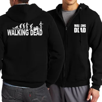 

2019 New Arrival The Walking Dead Zipper Hoodies Men Spring Autumn Hip Hop Sweatshirt Men Jacekt Plus Size Brand Clothing S-4XL