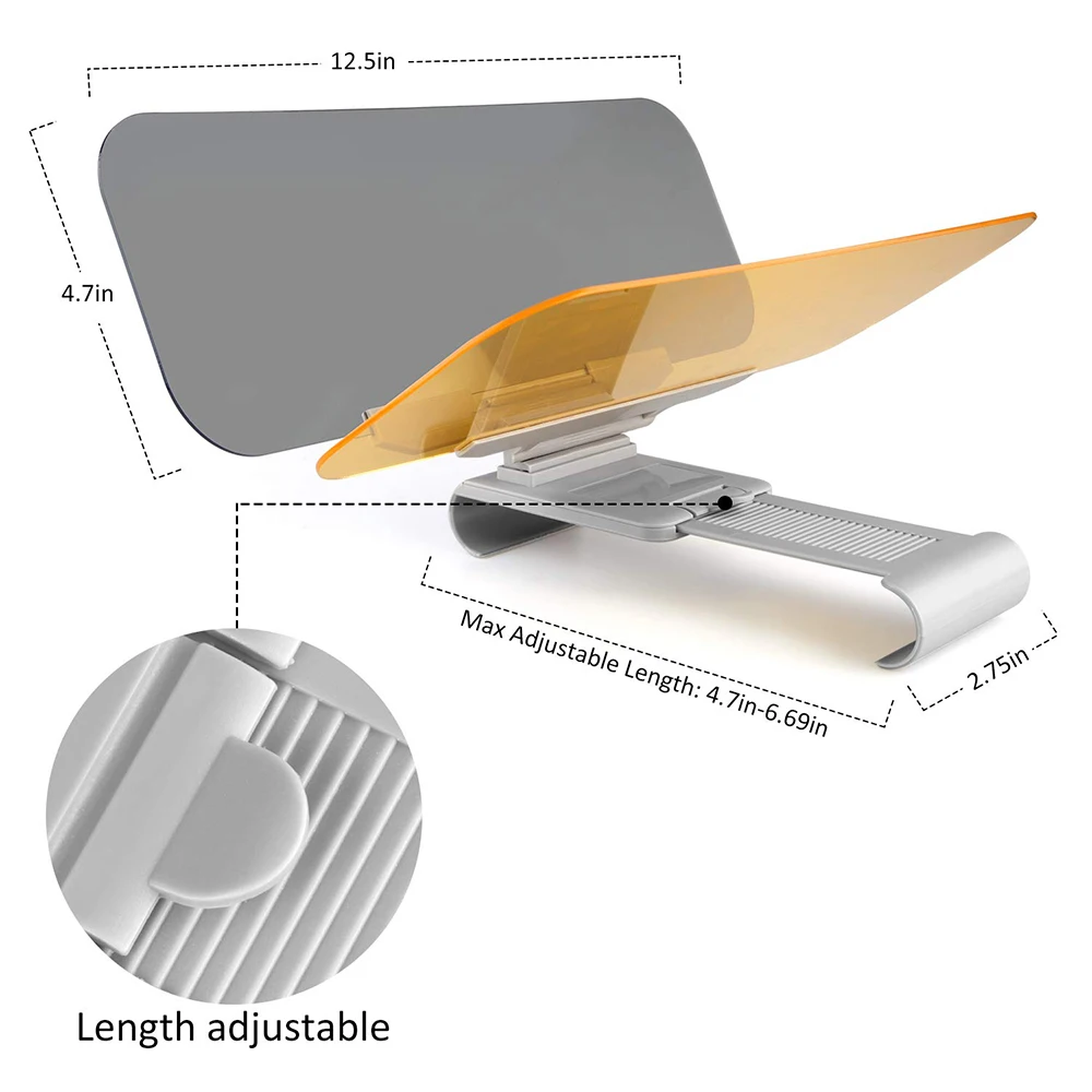 Автомобильный солнцезащитный козырек для автомобиля с антибликовым покрытием для вождения HD козырек дневной и ночной защита для глаз антибликовое антиуф-антиослепляющее видение