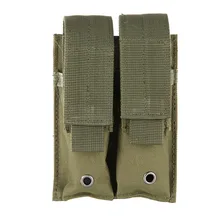 600D 9 MILÍMETROS Molle Tático de Nylon Duplo Duplo Pistol Mag Revista 5 Fechar Bolsa Holster Para Caça de Combate Militar Ao Ar Livre cor