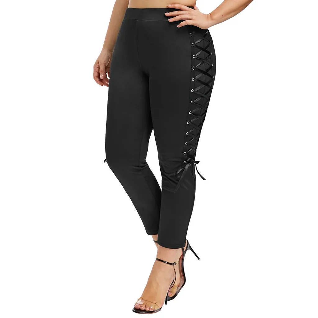 

JAYCOSIN Pants Women Plus Size Casual Trousers pantalones mujer 2019 Solid Bandage Leggings Trouser Pants calca feminina 507