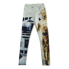 Сексуальные эластичные брюки 3D цифровая печать одноногий робот шаблон женские Леггинсы 7 размеров одежда для фитнеса