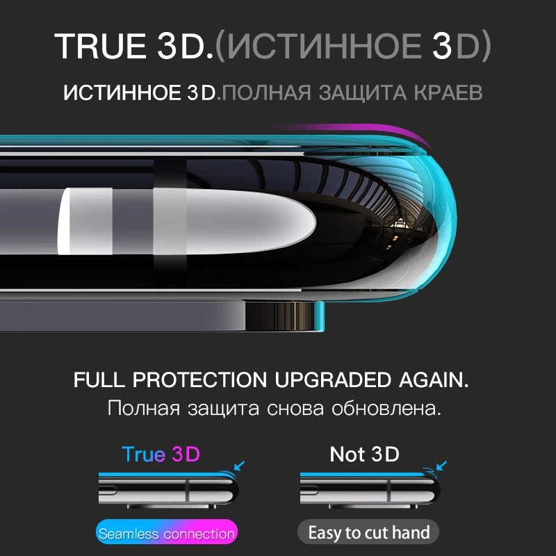 HOCO полное покрытие закаленное стекло для iPhone 11 Pro Max XR X XS Max защита экрана 3D Защитное стекло для iPhone 7 8 Plus