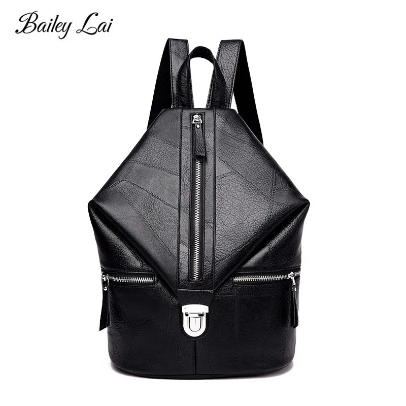 BAILEY LAI Backpack Women Shoulder School Bags for Teenage Girls Laptop Rucksack Solid Color Backpack Bagpack Lady Backpacks Bag BAILEY LAI Backpack Women Shoulder School Bags for Teenage Girls Laptop Rucksack Solid Color Backpack Bagpack Lady Backpacks Bag