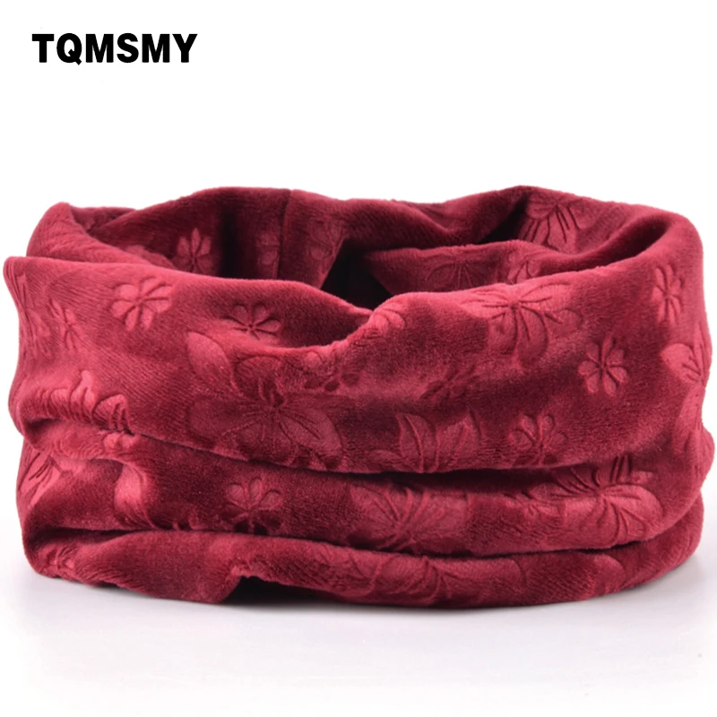 

TQMSMY Winter women scarf ring Flowers pattern beanie hat cap for Women Multi Use Beanies Masked Hood and Collar Scarf TMDH14