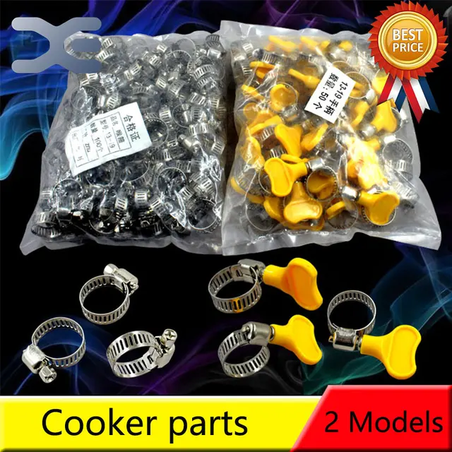 Cheap 1Pack 2 Models Gas Stove Wth Handle LPG Hose Snap Fitting Clip Clamp Pipeclip For Kitchen Accessories And Accessories 