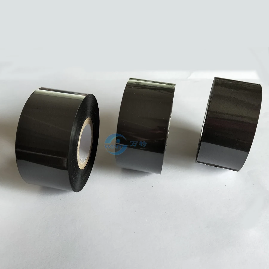 30mm*100m High qualtiy Black ribbon for date printing coding machine,hot stamping ,Thermal transfer ribbon for packaging machine