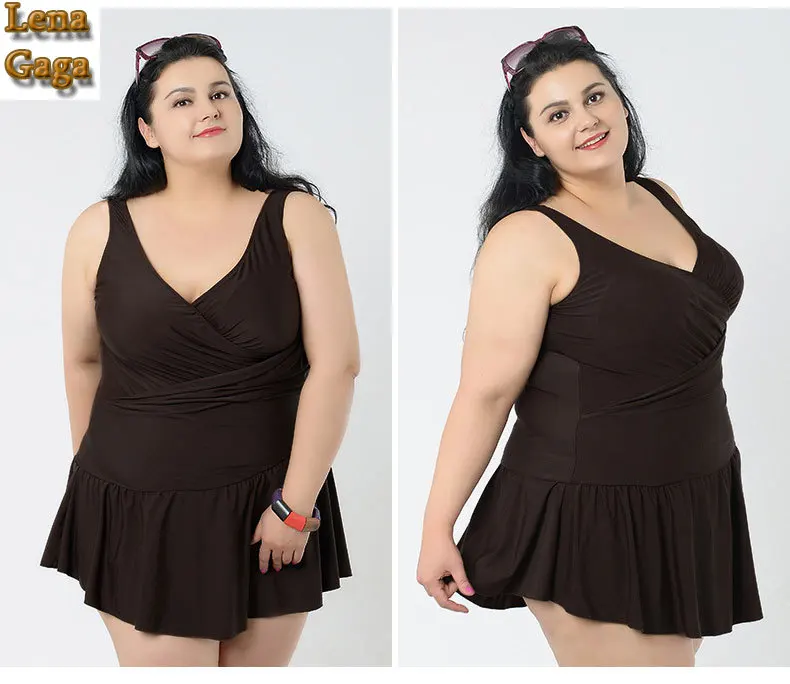 swimwear female swimsuit skirt WOMEN Plus Size One Piece Suit Lady