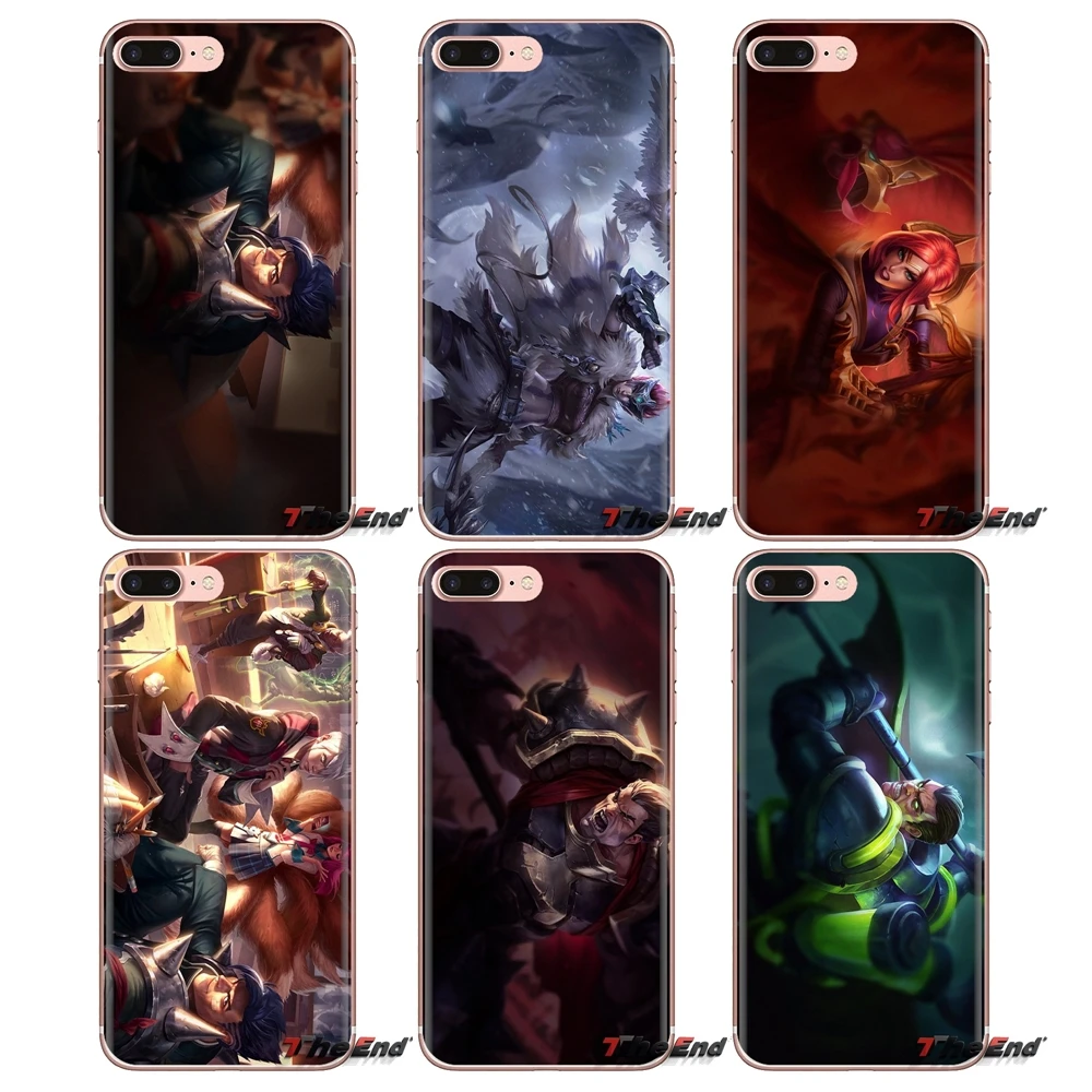 Transparent TPU Bag Case For Xiaomi Redmi 4A S2 Note 3 3S 4 4X 5 Plus 6 7 6A Pro Pocophone F1 Darius Quinn League of Legends LOL |