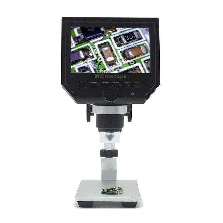 Цифровой 1-600X 3.6MP 4,3 дюймовый HD ЖК-дисплей USB микроскоп непрерывная Лупа с подставкой из алюминиевого сплава обновленная версия