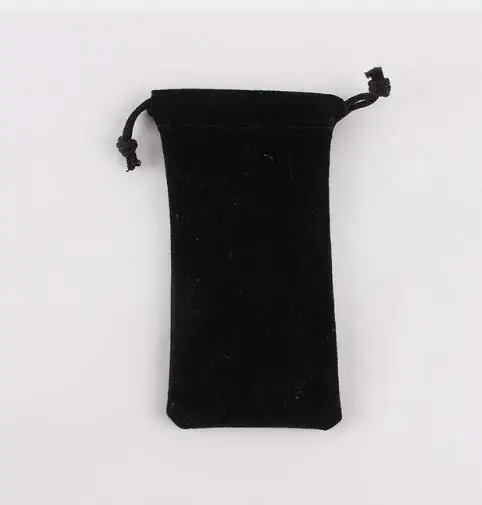 100 шт./лот 6*12 см изготовленный на заказ напечатанный логотип с Кулиской Сумка вельветовые детские брюки чехол Конфеты посылка - Цвет: black