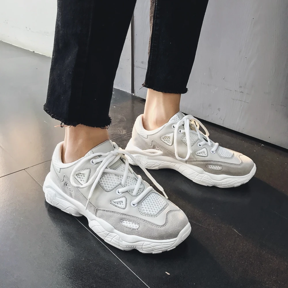 

Men Vulcanized Shoes Casual Dad Shoes Platform Sneakers Brand Fashion Breathable Chunky Trainers Zapatos De Hombre Shoes Male