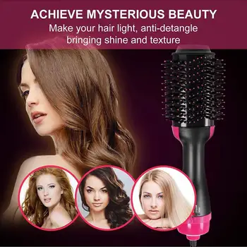 

2 In 1 Hair Curler Infrared Negative Ion Hot Air Comb Curls Straight Hair Dual Use Multifunctional Party Styling Modeling Comb