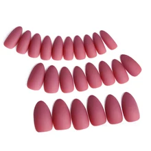 Новинка! матовые поддельные ногти матовый сплошной цвет круглые поддельные ногти матовый ложный гель для ногтей художественные советы наборы