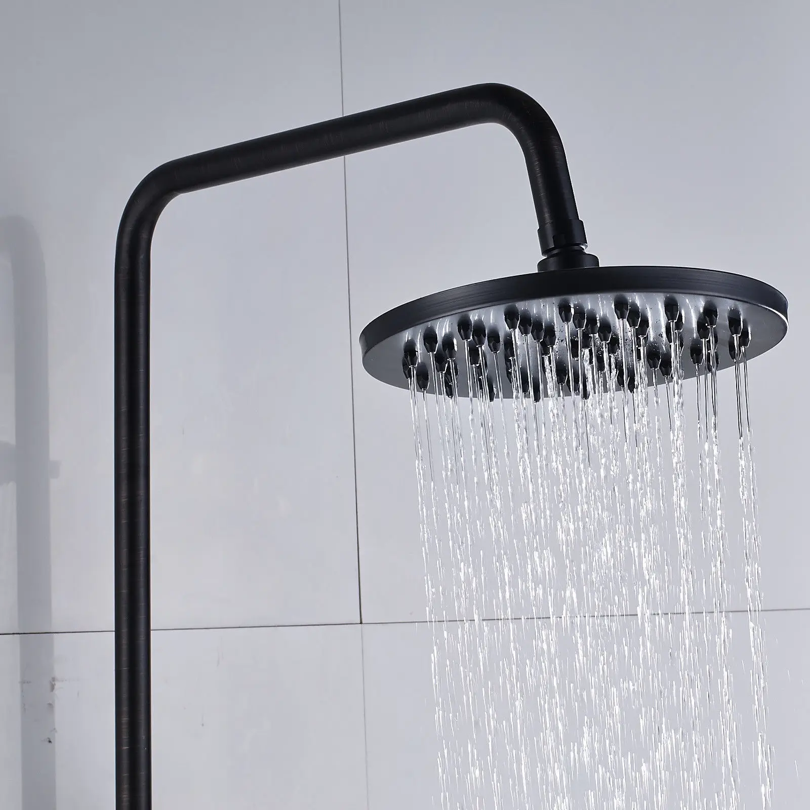 Shower Faucets Oil Rubbed Bronze Bathroom Rainfall Shower Faucet Set Mixer Tap With Hand Sprayer Wall Mounted ZD227