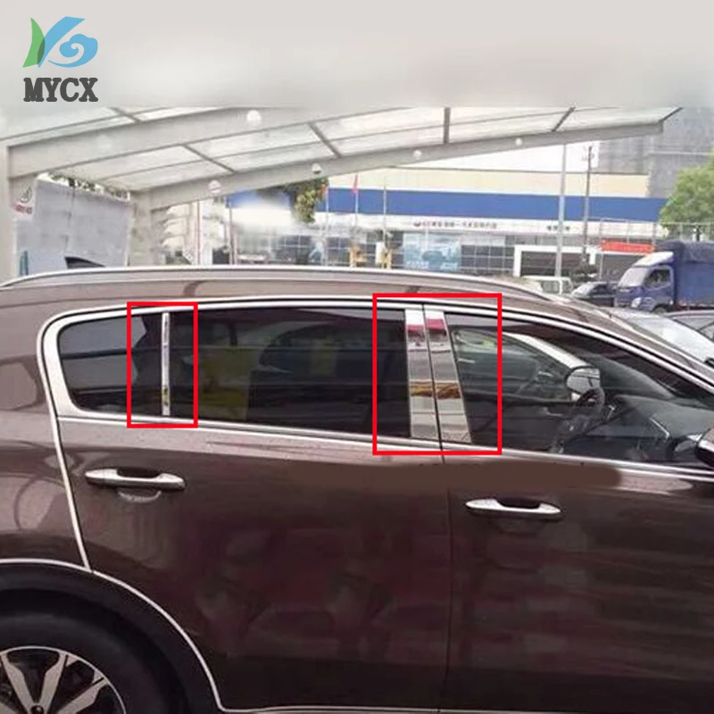 Для KIA SPORTAGE QL KX5 оконные хромированные столбы крышка облицовка молдинг ободок