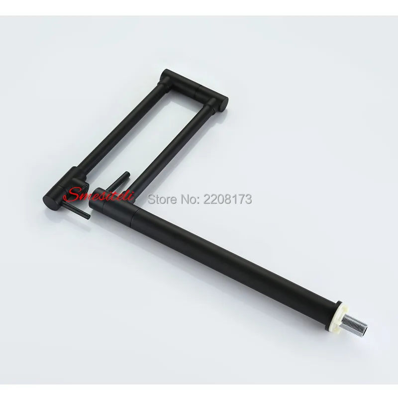 Smesiteli 100% Brass Double Jointed Swinging Spout Filler Folding Chrome Or Matte Black Finish Kitchen Bathroom Sink Faucet Smesiteli 100% Brass Double Jointed Swinging Spout Filler Folding Chrome Or Matte Black Finish Kitchen Bathroom Sink Faucet